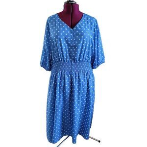 Style List by Micaela Polka-Dot Dress (Size 2X)
